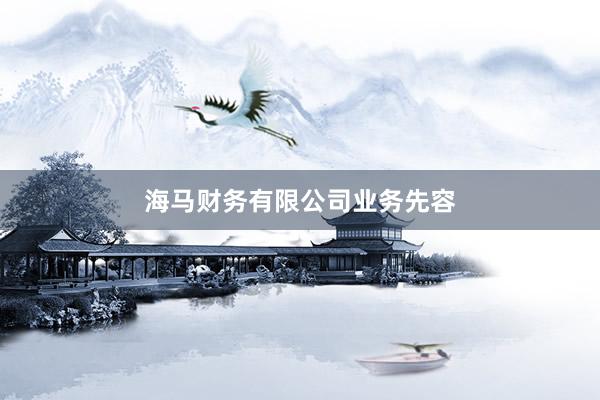 海马财务有限公司业务先容